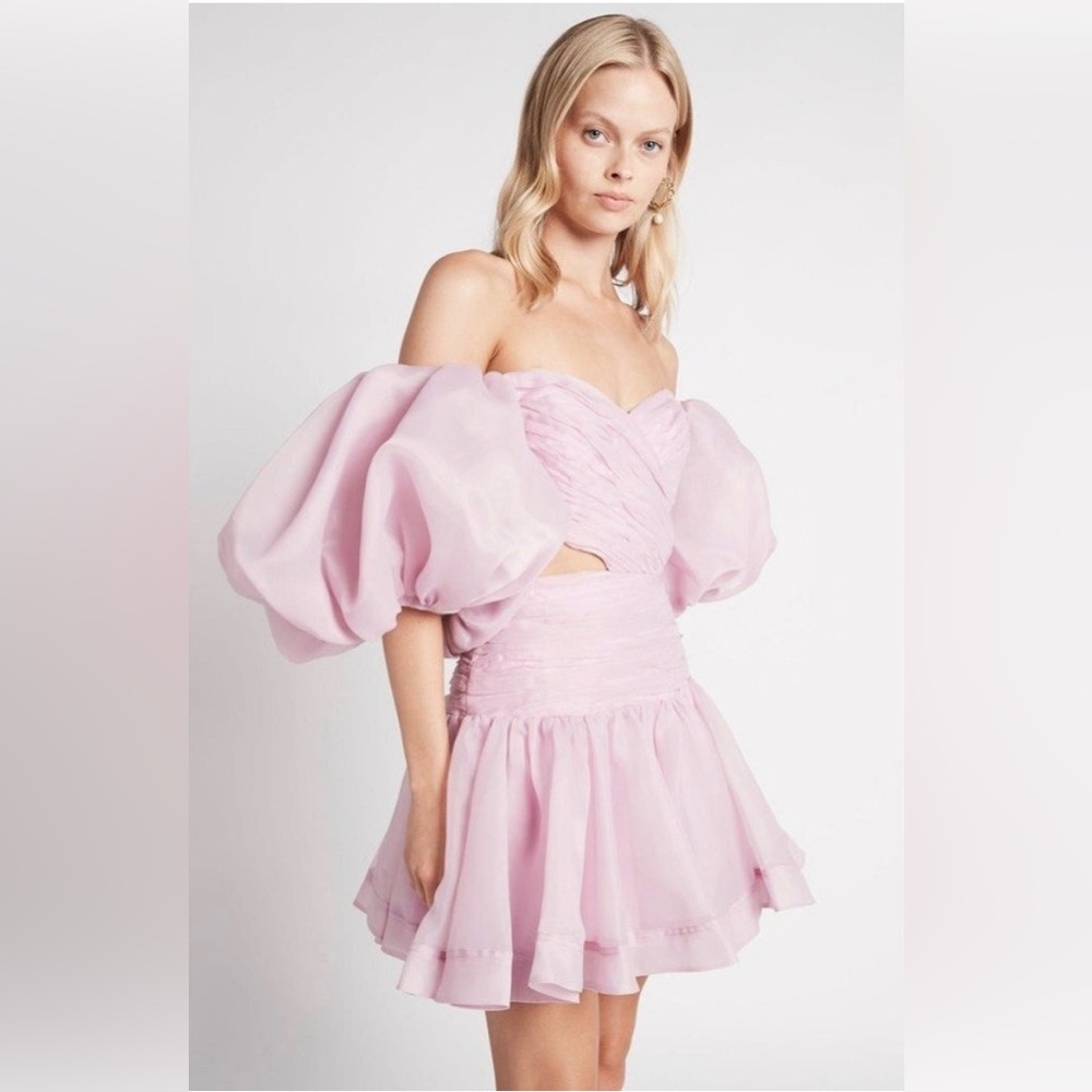 NWT AJE Myriad Cut Out lilac Mini Dress size 6AU